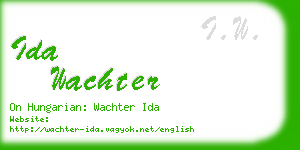 ida wachter business card